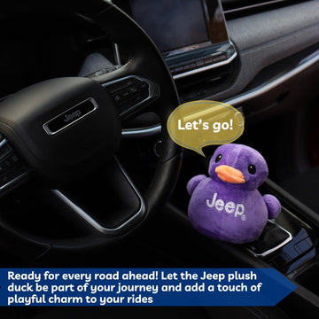 Jeep Text Logo Stuffed Animal Plush Duck Purple -Perfect Enthusiasts You'Ve Been Ducked (Purple)