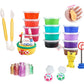 Firstly Traders Air Dry Clay, 12 Colours Modelling Clay With 2 Neon Eraser + Glitter For Kids, Safe And NonToxic Modeling Clay 