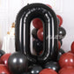 Aule 40 Inch Big Black 3 Balloon Number Large Foil Helium Number Balloons 0-9 Jumbo Giant Happy 3Rd Birthday Party Decorations F