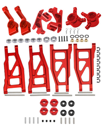 RCMYou Upgrades Part for 1/10 Slash/Rustler/Stampede/Hoss 4x4 VXL 4wd,Alloy Suspension Arm,Caster Block,Steering Blocks,Rear Stu