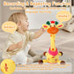MILEGI Dancing Talking Musical Giraffe Toy - Plush Yellow Stuffed Animal, 10 Songs, Volume Control, 1 inch Tummy Time Toy