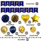 Zerodeco Birthday Decorations, Navy Blue Gold Birthday Party Decorations Happy Birthday Banner Pompoms Balloon For Boys Girls Me