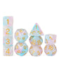 UDIXI 11 Piece Dice Set DND Polyhedral Dice Iridecent Swirls Dice for Role Playing Game Dungeons and Dragons, D&D Dice, (Pink &C