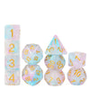 UDIXI 11 Piece Dice Set DND Polyhedral Dice Iridecent Swirls Dice for Role Playing Game Dungeons and Dragons, D&D Dice, (Pink &C