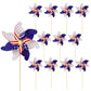 12Pcs American Flag Patriotic Pinwheels Fourth Of July Decor Outdoor, Garden Wind Spinners Patriotic Decor Independence Day Gard