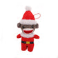 Plushland Christmas Stuffed Animal Toys Cute Soft Sockiez Sock Monkey Christmas Tree Decoration- Lovely Gift Xmas Ornament Party