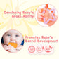 Baby Toys 0-6 Months,Infant Musical Sensory Stuffed Animal With Squeaker,Rattle,Crinkle Wings,Teether & Hanging Ring,Tummy Time