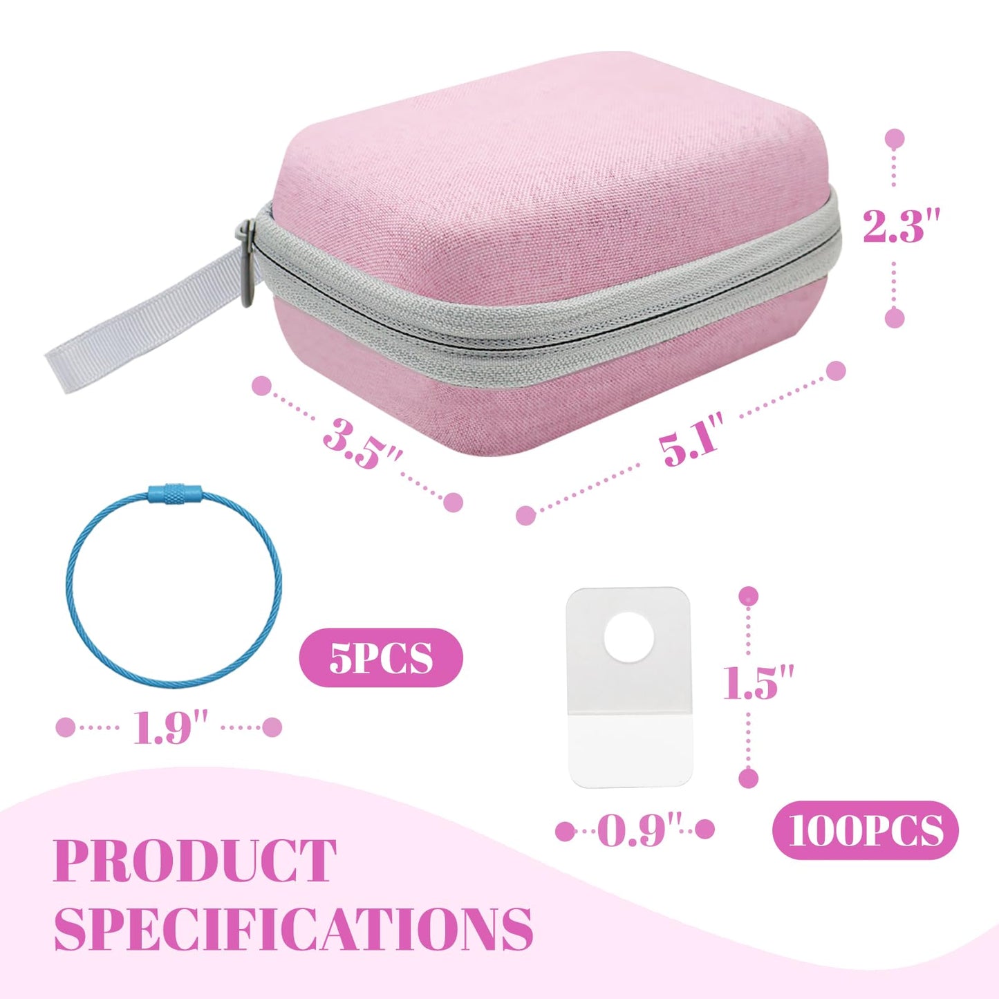 Gjulrfu Card Case For Yoto Cards, Hard Portable Card Case With Zipper & For Yoto Card Keyring Loop Holder Card Tabs, Travel Carr
