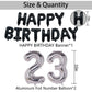 Naninuneno 23Rd Black Silver Birthday Party Decorations For Men Women, Happy 23 Birthday Party Supplies With Black Happy Birthda
