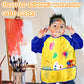 Zkptops Kids Art Smocks 18 Pack Waterproof Long Sleeve Aprons for Ages 3-7, Medium, Polyester