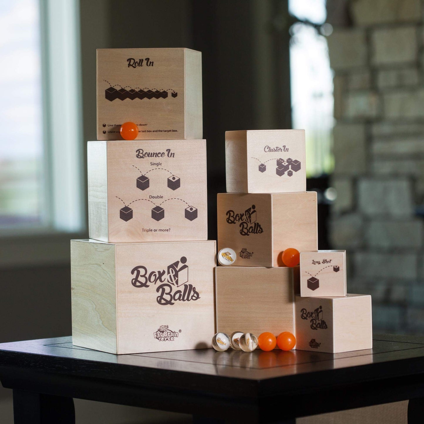 Fat Brain Toys Box N Balls - Open-Ended Trick-Shot Game for Ages 5 to mature-themed