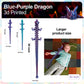 Meet Gladness 30 In 3D Printed Dragon, 30Inch Dragon,3D Dragon Toy,Large Dragon Present,Ariculated Crystal Dragon (Blue Purple,
