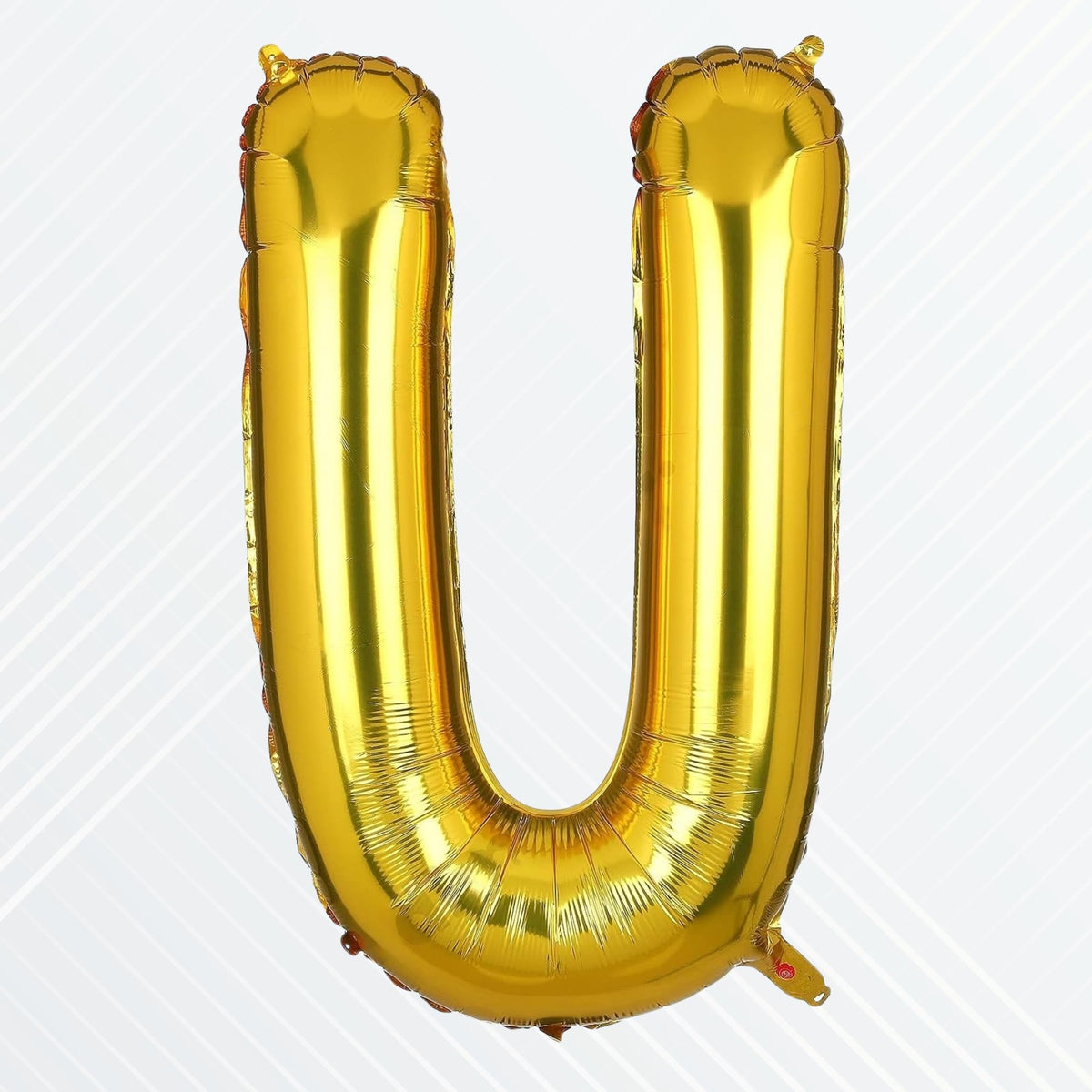 Flyloons Gold Alphabet Letter Foil Balloons for Name U Birthday Decoration Items, Anniversary, Baby Shower, Bachelorette, Weddin