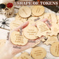 Cypherx Halloween Wood Crafts For Kids, Halloween Treasure Hunt Tokens For Kids, Halloween Activity And Reward Wood Tokens, Diy