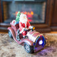 Bestpysanky Santa Driving Classic Car With Led Lights Figurine 10.5 Inches Long