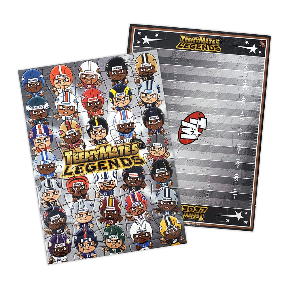 Teenymates Party Animal Legends NFL Series 3 Blind Bags - 4 Pack, Small, Multicolored, TM34, Plastic