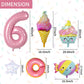 Donut 6Th Birthday Decorations,Sweet 6Th Birthday Party Decorations For 6Th Birthday Donuts Foil Balloons Sweet 6Th Donut Birthday Party Decorations Party Supplies Backdrops For Girls