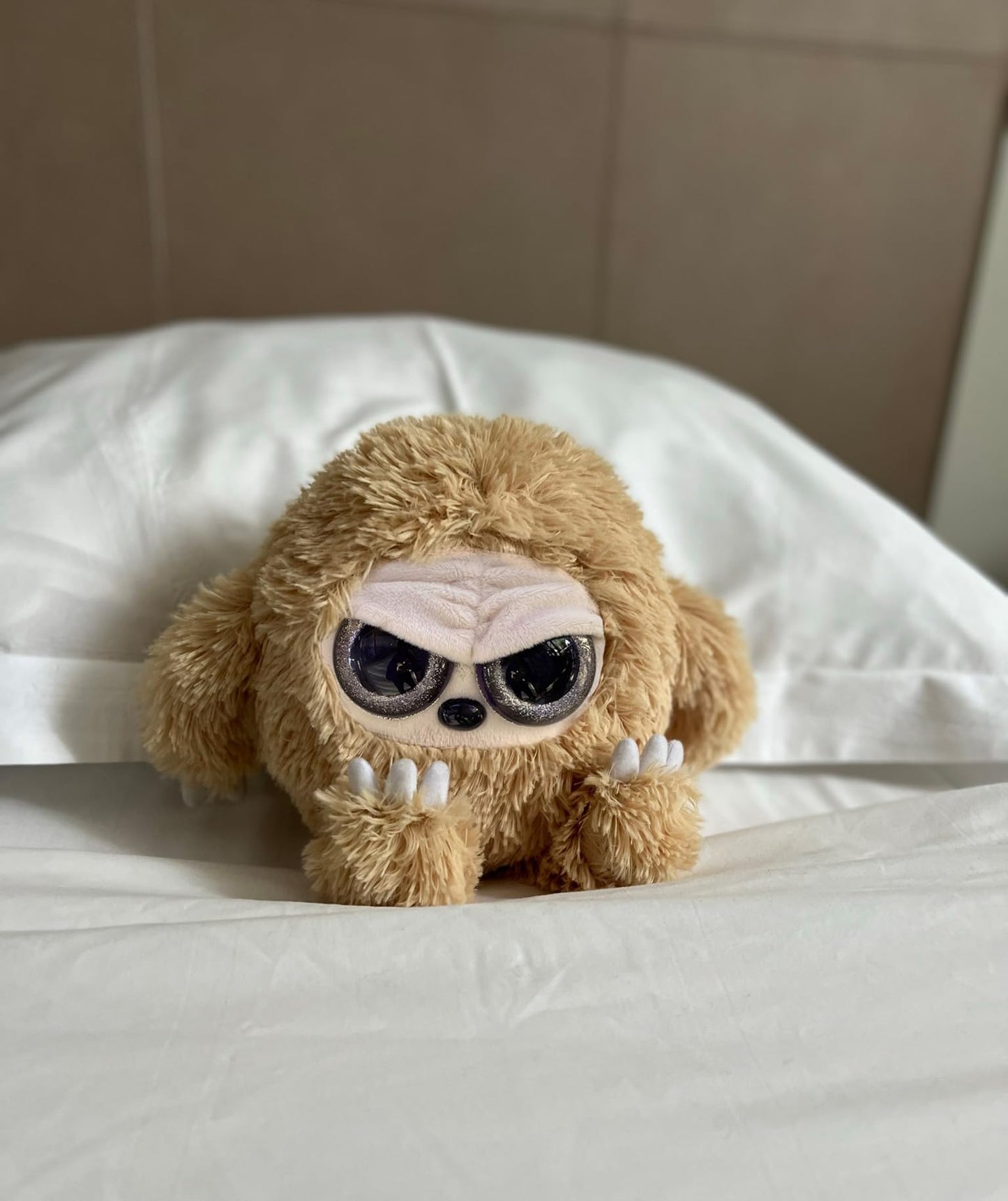 The Grumpy Octopus - Grumpy Sloth - Adorable Super Soft Plush Stuffed Animal Toy (Glitter Eyes) - Large 8 Inch - Unique Gift For