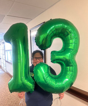 Green Number 1 Balloon For First Birthday 40 Inch, 1St One Number Balloons Birthday Decorations For Girl Boy Toddler Baby