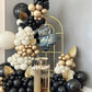 Dagelar Black Gold Beige Balloons, 60Pcs Black Gold White Sand Balloons Party Balloons With Metallic Gold Confetti Party Balloon