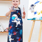 Wernnsai Kids Aprons For Boys - Space Toddler Art Aprons Waterproof Kids Toddler Paint Art Smock Waterproof Cooking Baking Painting Gardening Artist Chef Apron For Kids Age 6-10 Years