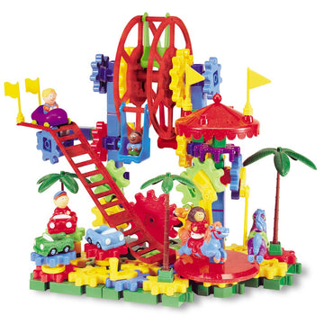 Learning Resources Gears! Gears! Gears! Dizzy Fun Land, Motorized Gears Toy Set, Gears For Kids, Engineering For Kids, Puzzle, 1
