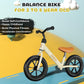 Bobike Toddler Balance Bike Toys For 2 To 5 Year Old Girls Boys Adjustable Seat And Handlebar No-Pedal Training Bike Best Gifts For Kids (White)
