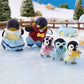 Calico Critters Penguin Family - Set of 4 Collectible Doll Figures, Multi Color, Plastic, Ages 3+
