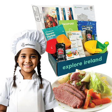 Eat2Explore Cooking Kits For Kids - Interactive & Educational Real Kids Cooking Kit With 3 Recipe Cards - (Ireland Edition)