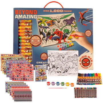 Marvel Avengers Spiderman Creative Coloring Canvas Painting And Activity Set For Kids, 1000+ Pcs