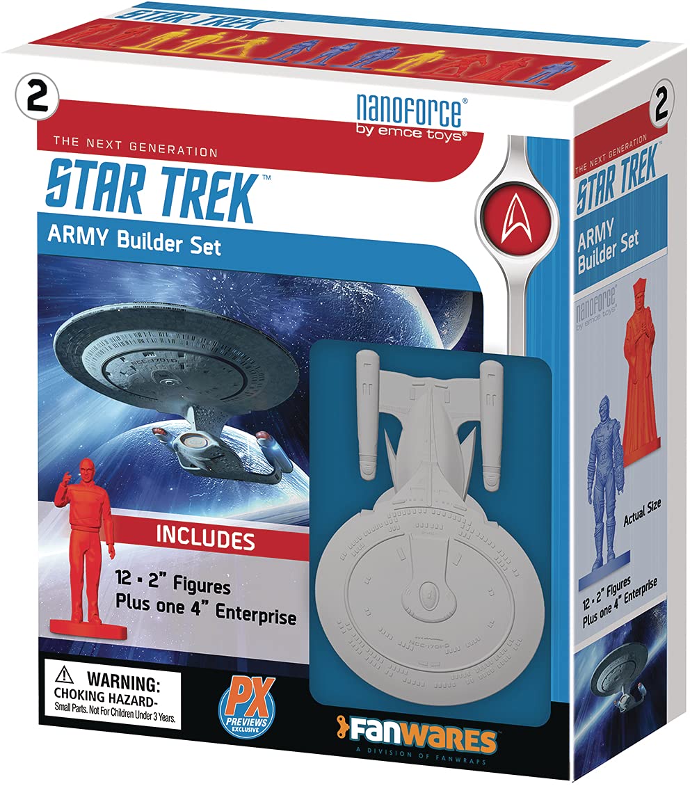 Spherewerx Star Trek: The Next Generation Nanoforce Army Builder Figure Boxed Set, Multicolor
