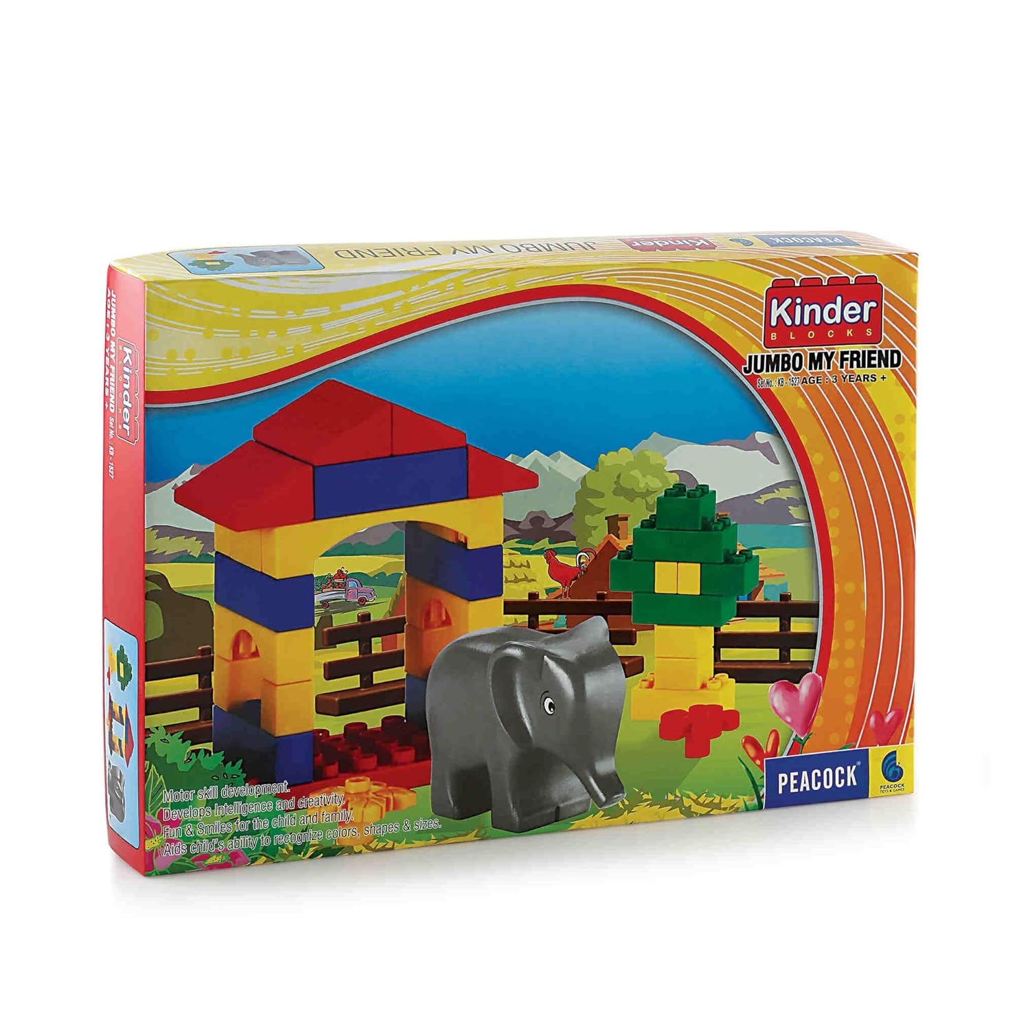 Peacock Toys And Games Multicolor Jumbo My Friend Blocks Set Fun Puzzle Game Learning Educational Construction Building Toy Game