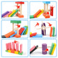 BigOtters Extra Large Domino Blocks Set, 108PCS Colorful Wooden Racing Tiles, Educational Toys for Boys & Girls, Multicolored