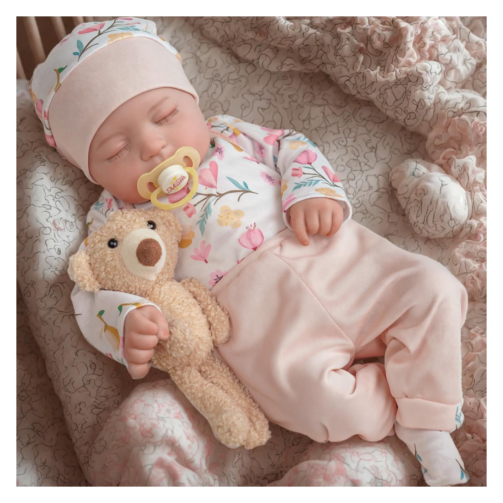 Babeside Lifelike Reborn Baby Dolls Connie - 20-Inch Poseable Sleeping Realistic-Newborn Baby Dolls Girl, Adorable Real Life Baby Dolls With Toy Accessories Gift Set For Kids Ages 3 And Up
