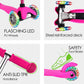 3 Wheel Scooters For Kids, Kick Scooter For Toddlers 3-6 Years Old, Boys And Girls Scooter With Light Up Wheels, Mini Scooter For Children (Pink)