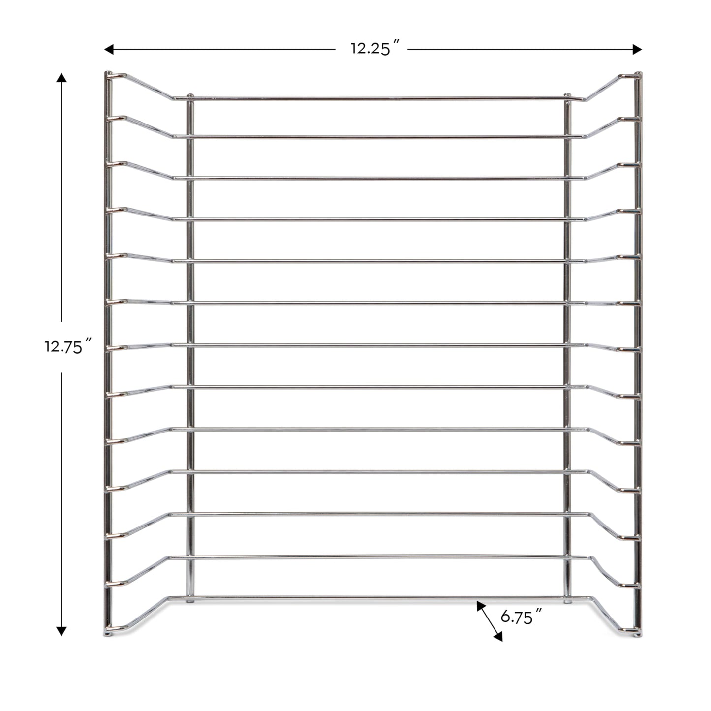Melissa & Doug Multi-Fit Metal Wire Puzzle Rack 12 Inches Wide And 0.75 Inches Deep - Puzzle Holder Rack Storage Organizer For Kids,Silver