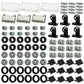 Wheels And Axles Sets Tires, 102 Car Parts And Pieces, Windshield Steering Wheel Chassis Bricks Educational Toys