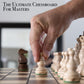 Wegiel Luxury Wooden Chess Set - 18 Inch Handcrafted Beech & Birch - Unique Folding Design, Color: Legate