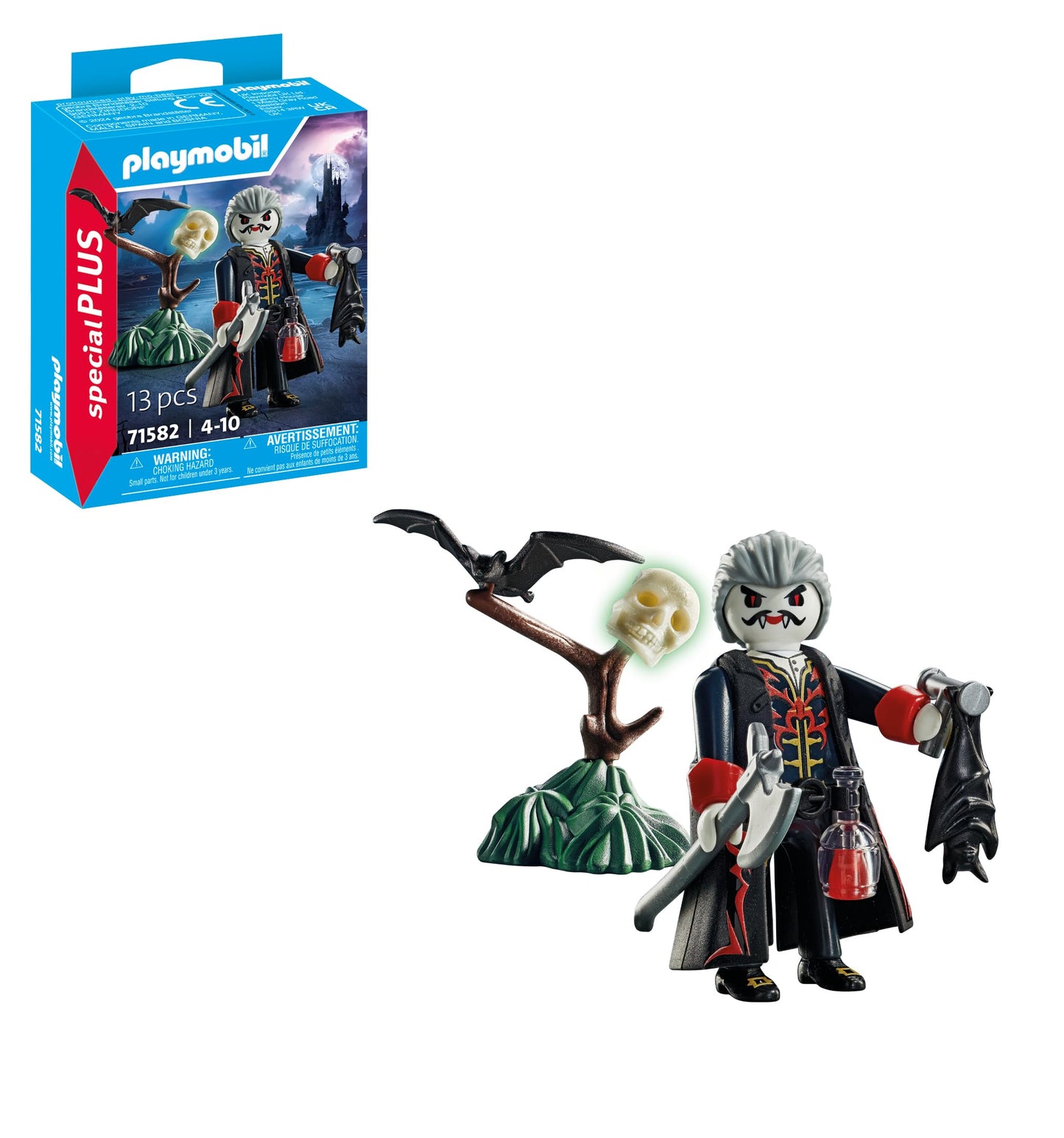 PLAYMOBIL Dracula Figure - Multicoloured Plastic Toy - Model 71582