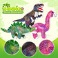 Madzee Plush Dinosaur Stuffed Animal Set Of 3 Soft Dinosaurs, 10'' Stuffed Dinosaur Set Includes T-Rex Brachiosaurus Stegosaurus