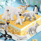 Bretoyin Arctic Animals Figurines Set 16Pcs Christmas Toy Gift Polar Bear Figurine Arctic Fox Figure Penguin Figurines Snow Mold