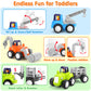 Orwine Toy Cars For 1 Year Old Boy, Inertia Toy Trucks, Early Educational Boy Toys Baby Toys 12-18 Months, Push And Go Cars Gifts For 1 Year Old Boys, Construction Vehicles Toddler Toys 4Pcs