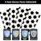 Smilelife 4 Pack Soccer Tablecloth Disposable Sports Ball Party Table Covers for Soccer Birthday Decorations Party Supplies 54 x