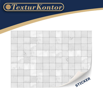 3 Sheets Self Adhesive Floor Tiles For Dollhouse 1:12 Scale (White Squared Tiles)