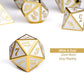 DnDnD White with Gold Number DND Dice Sets,Solid Metal Die with Free Gorgeous Metal Tin for Dungeons and Dragons D&D Role Playin