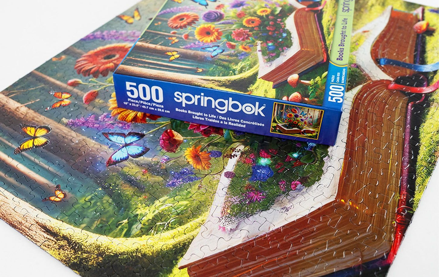 Springbok Books Brought to Life 500 Piece Jigsaw Puzzle for mature-themeds - Magical Book Illustration by Springbok Designs - Unique Cut Pieces
