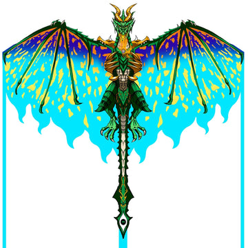 Mint'S Colorful Life Dragon Kite For Kids & Adults, Easy To Fly Kite For Beginners,Large Single Line Kite For Beach Trip With 300Ft Kite String(Green)