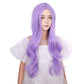 DUDUWIG Child Lavender Purple Wig Kids Long Light Purple Middle Part Wig Long Wavy Curly Wigs for Girls Heat Resistant Synthetic