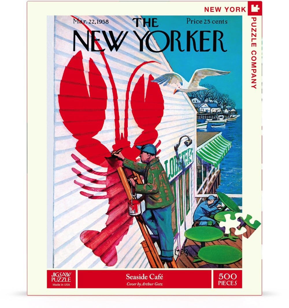 New York Puzzle Company - New Yorker Seaside Cafe - 500 Piece Jigsaw Puzzle