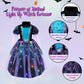 Meland Witch Costume For Girls - Light Up Halloween Costume For Girls Dress Up, Halloween Costume For Girls Age 4-11 Year Old